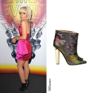 Jimmy Choo "Pisa" pixelated leather ankle boot as seen on Lady Gaga 39 us 8.5